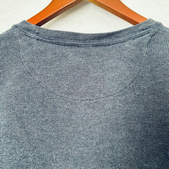 GAP Pullover Shirt Men Large Blue Crew Knit Cotton Slit Outdoor Comfy Fisherman - Picture 9 of 11